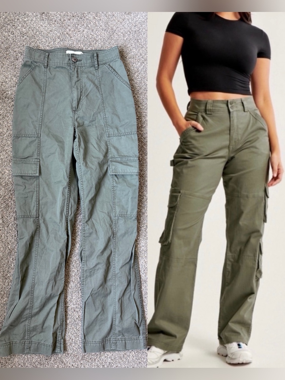 Abercrombie Olive Green Cargo Pants